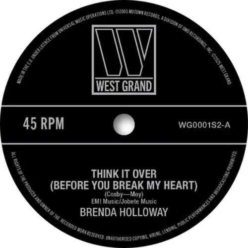 Brenda Holloway Think It Over – Before You Break My Heart – 7-INCH SINGLE