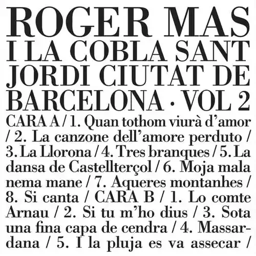 Roger Mas I La Cobla De Sant Jordi Ciutat De Barcelona Vol 2 – VINYL LP